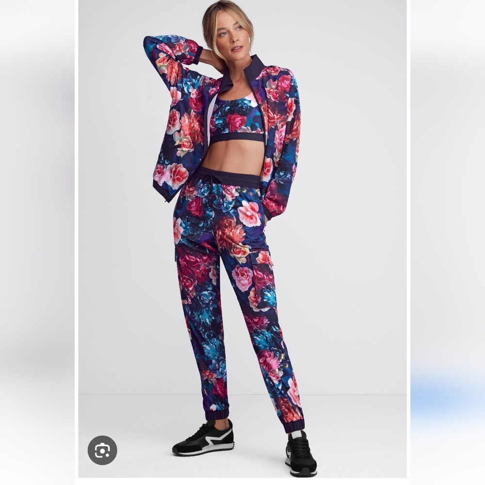 Johnny Was Floral Pants - Blue and Pink